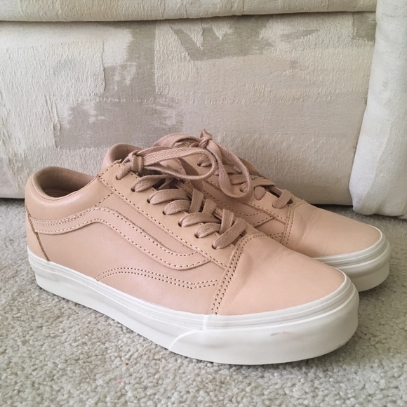 vans old skool tan leather